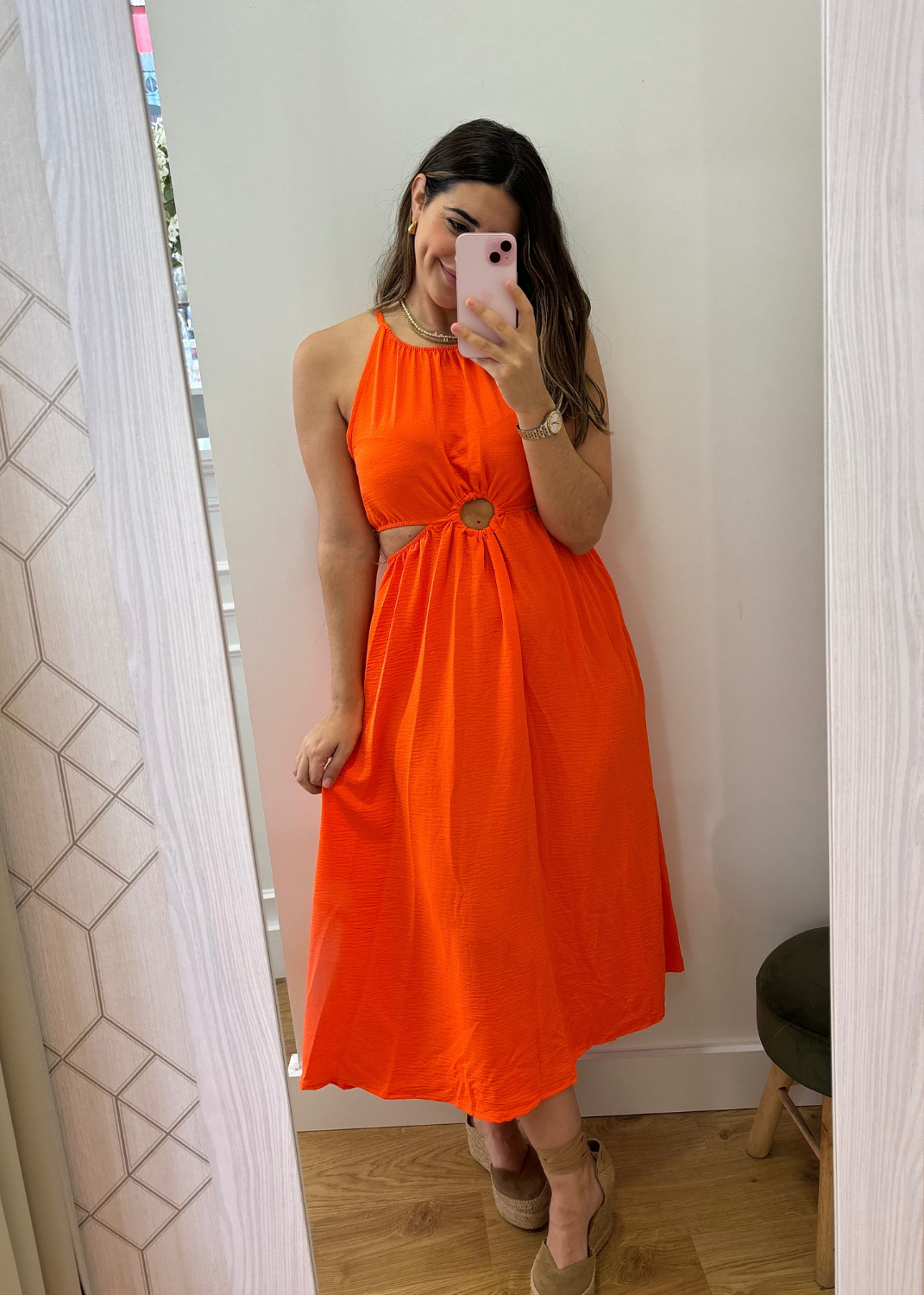 Vestido Liso Naranja
