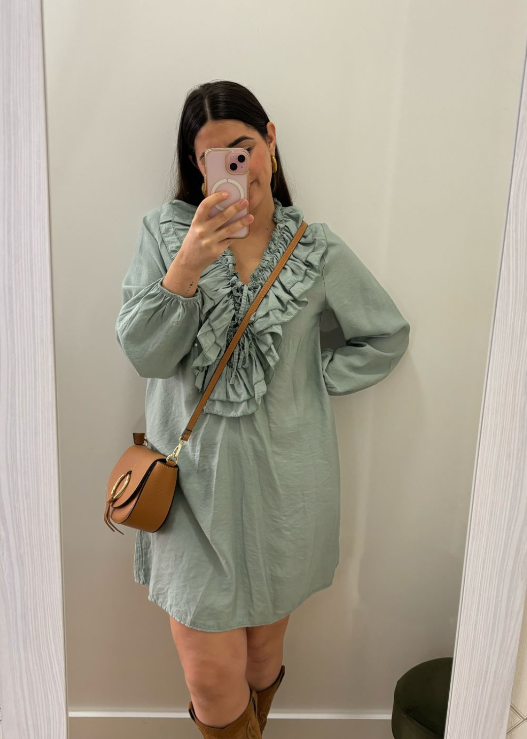 Vestido boho VERDE AGUA