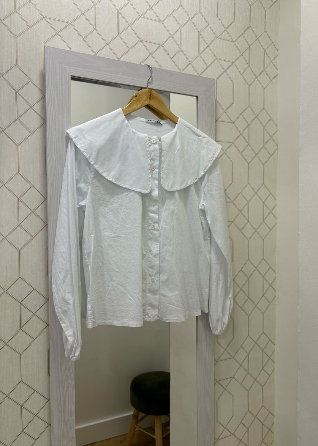 Camisa Blanco Cuello Bebe