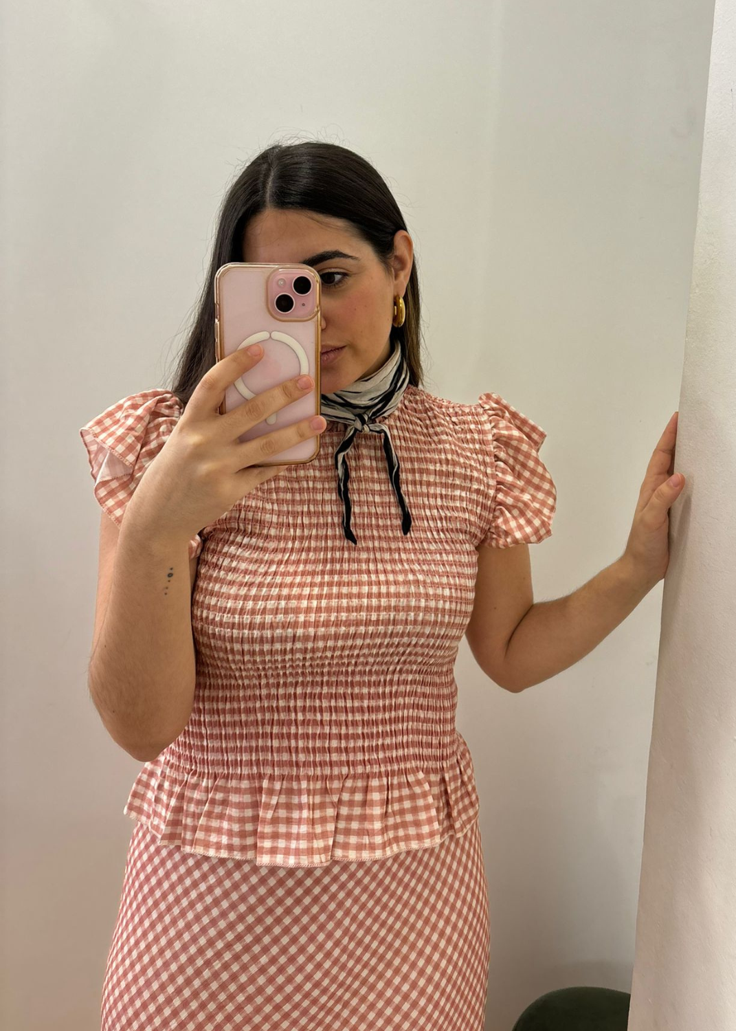 Blusa Vichy Volante
