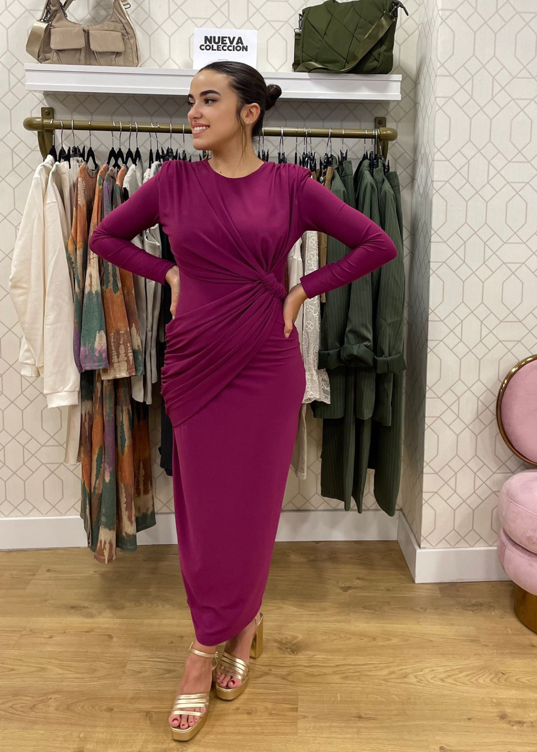 Vestido pétalo de rosa