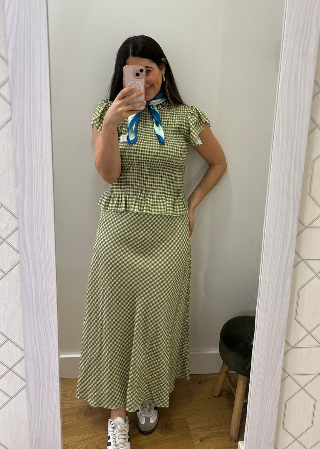 Falda vichy Verde