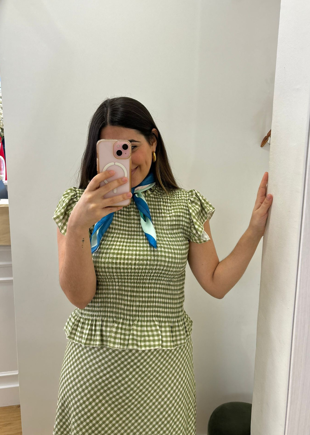 Falda vichy Verde