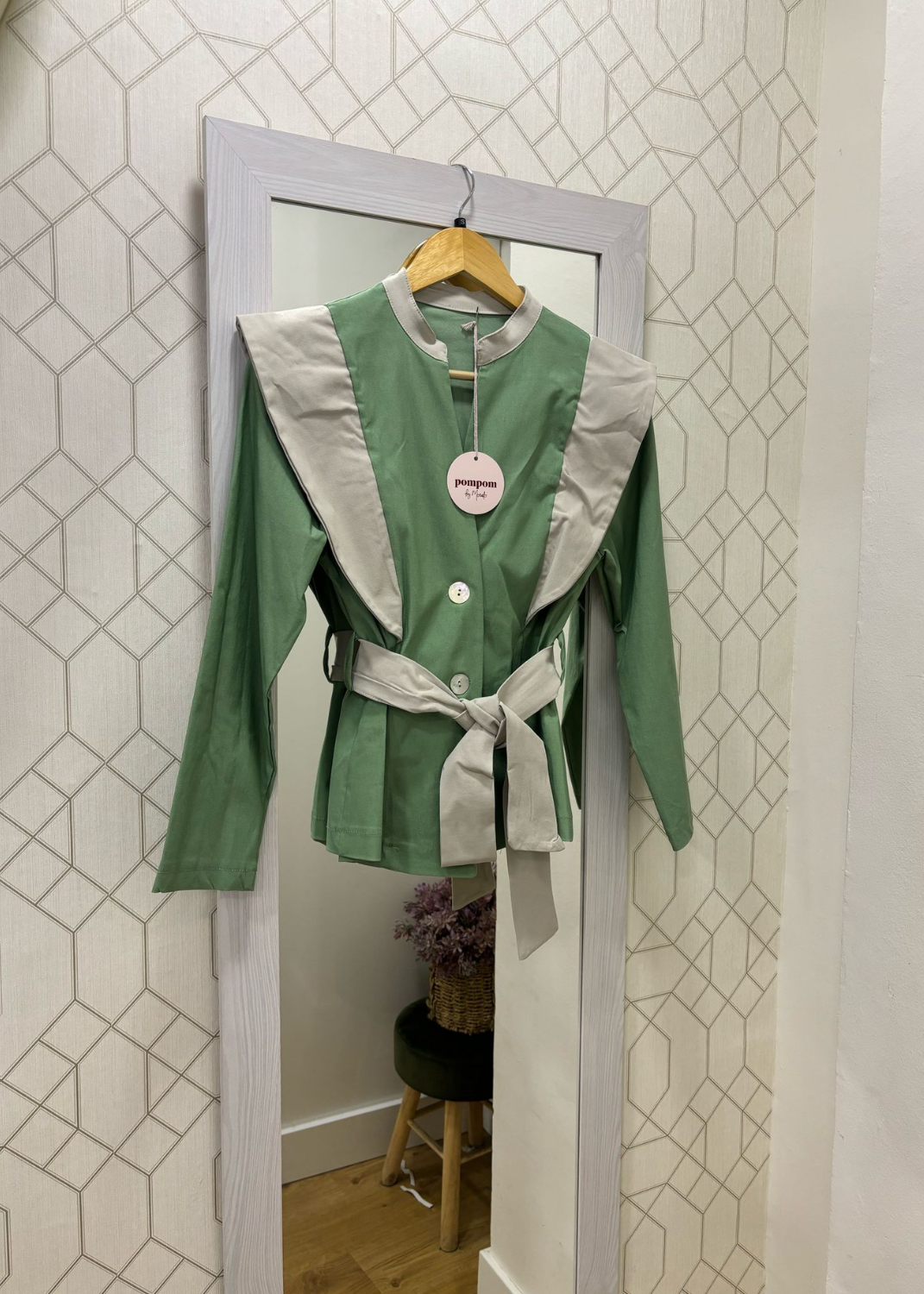 Chaqueta Verde Hombrera
