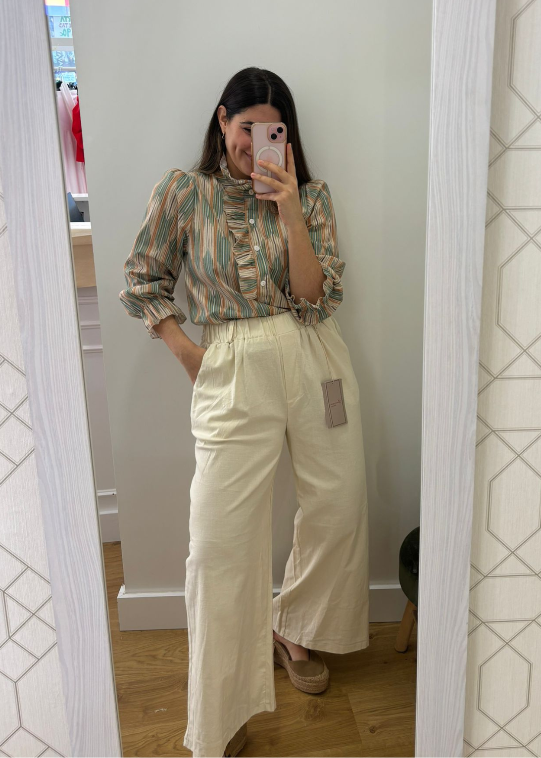 Camisa Volante Estampado.