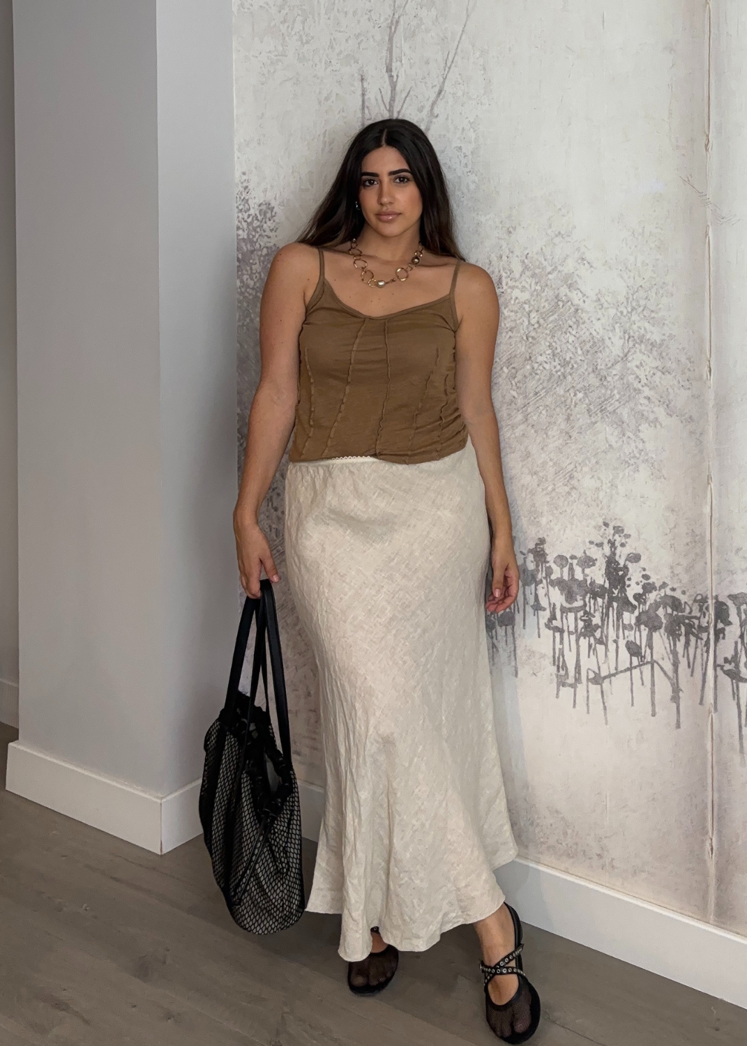 Falda Lino Beige