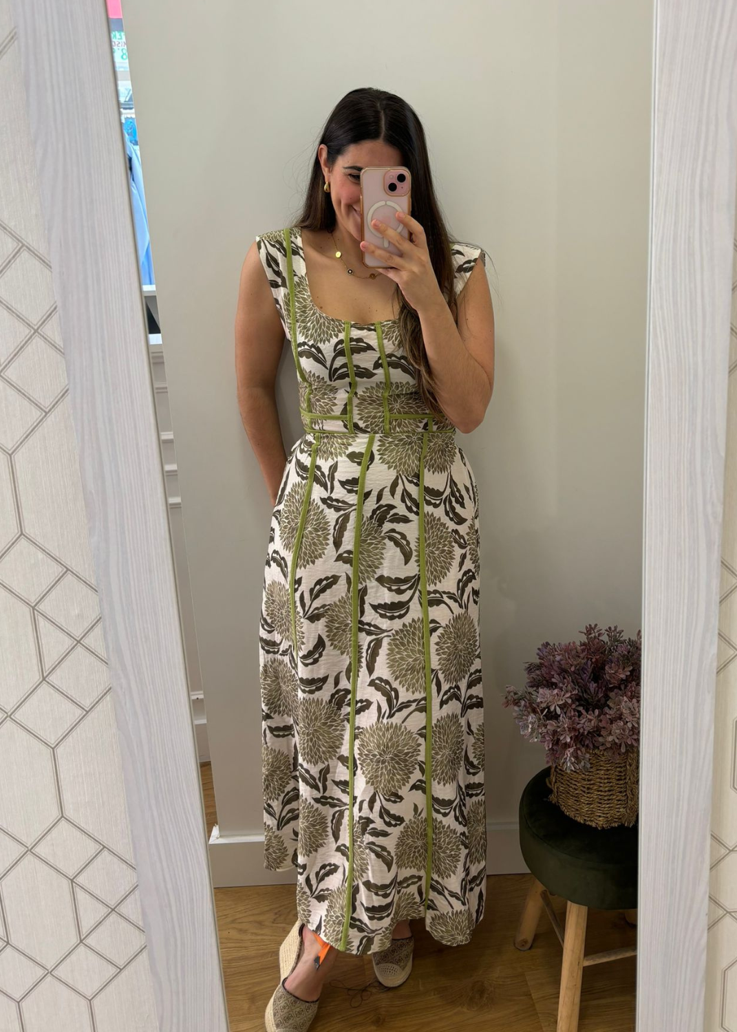 Conjunto Floreado Verde