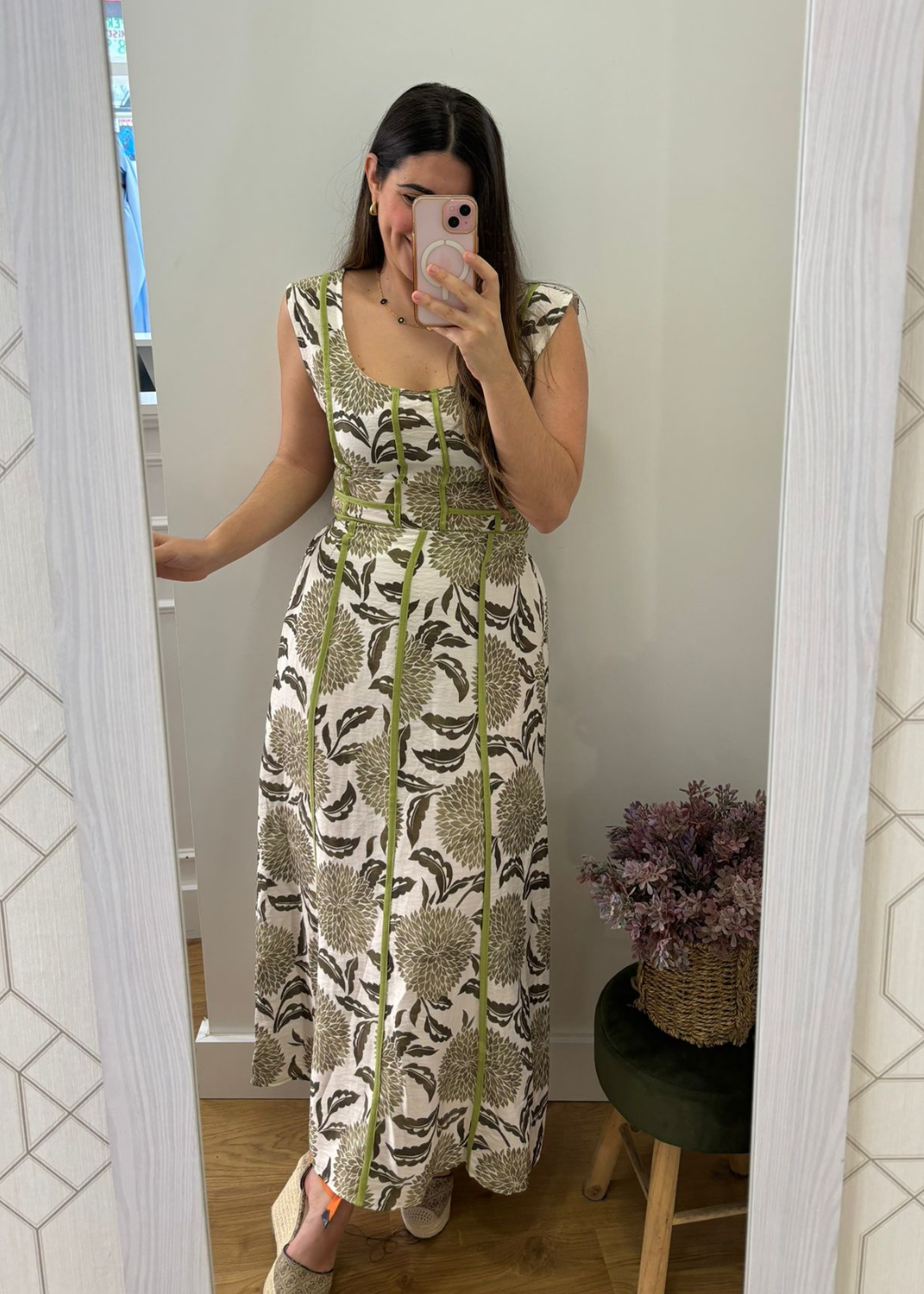 Conjunto Floreado Verde