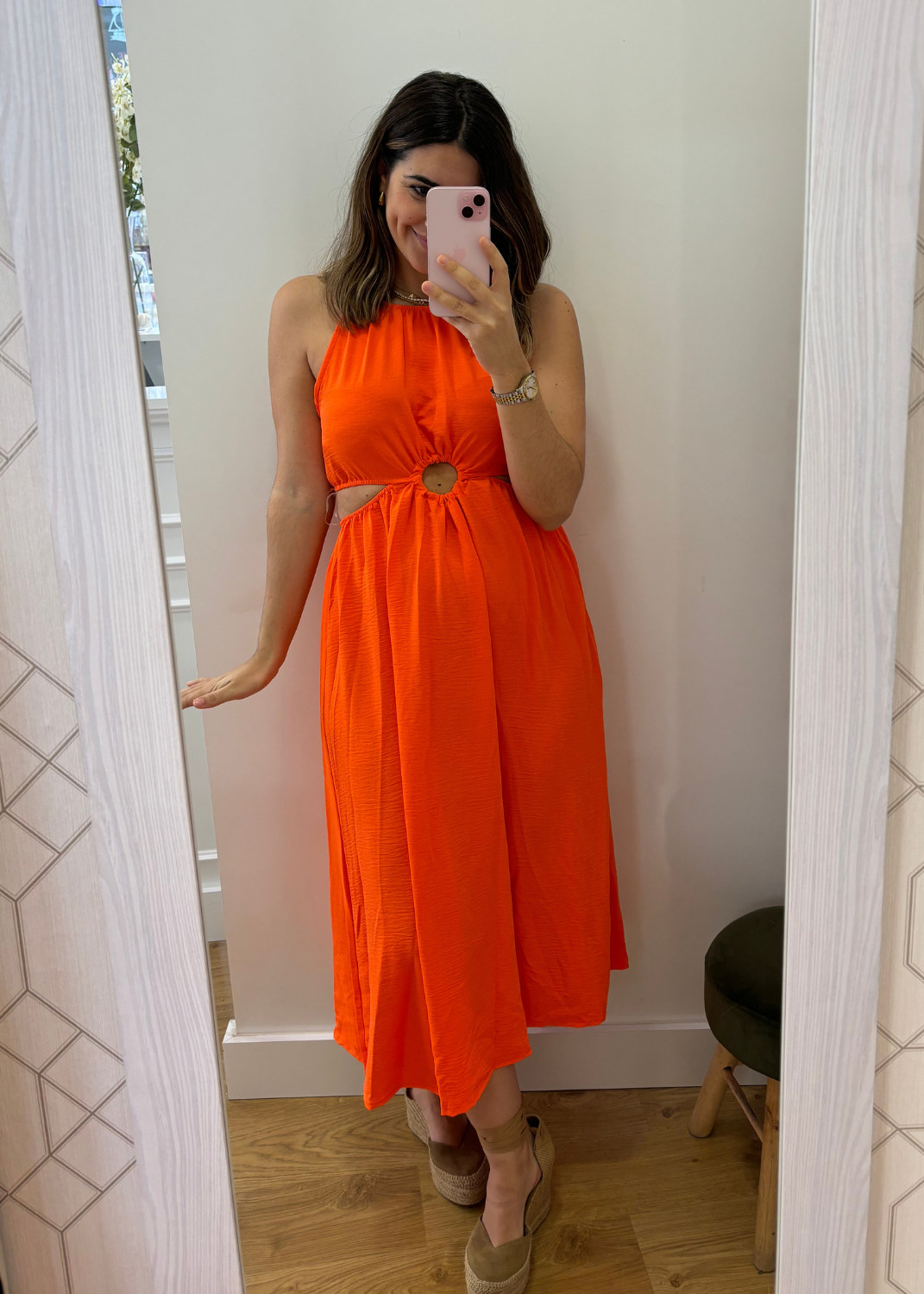 Vestido Liso Naranja