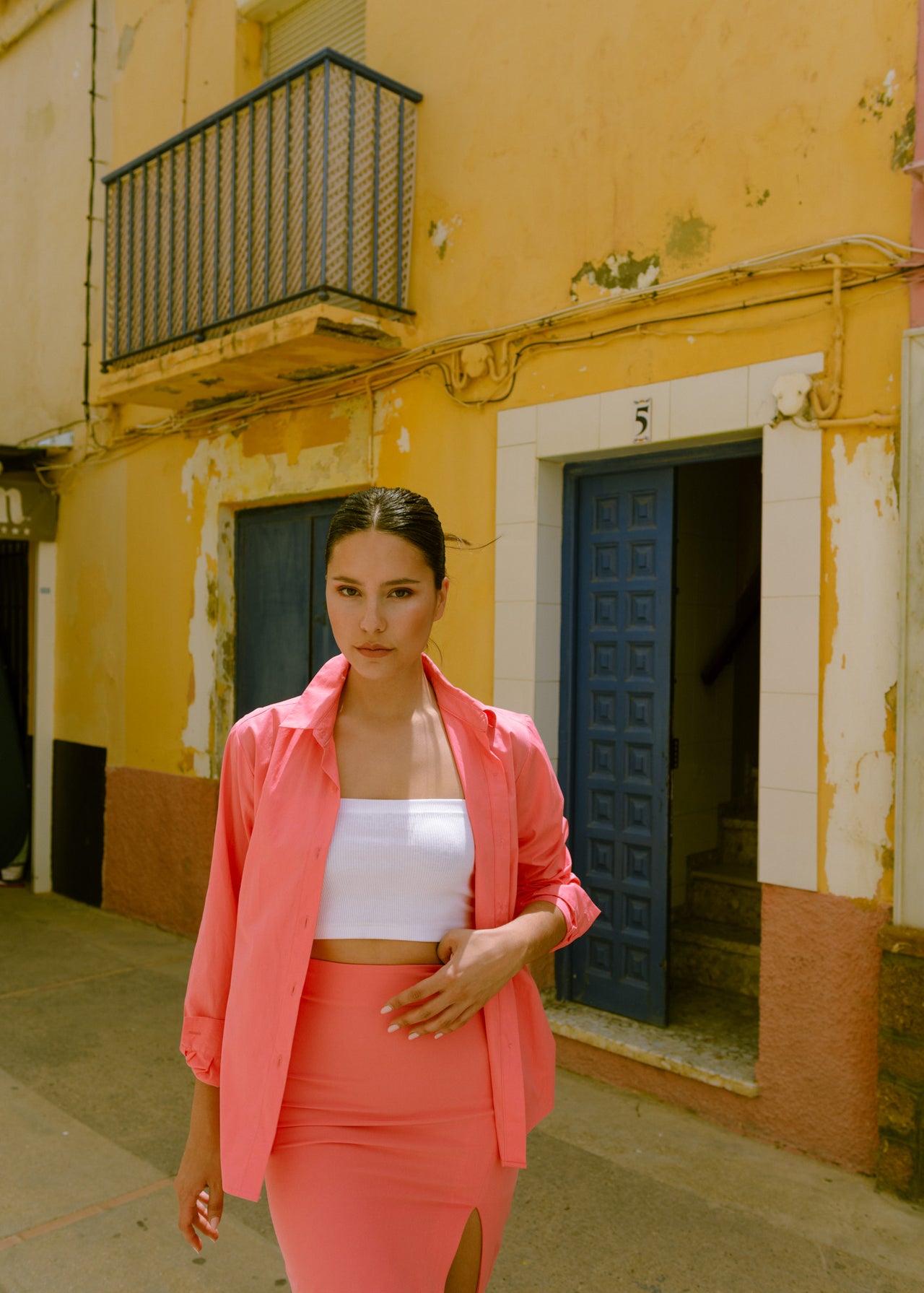 Camisa Popelin Coral